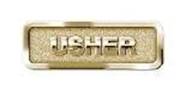 Badge-Usher-Magnetic Back-Brass (2-1/16" x 2/3") | SHOPtheWORD