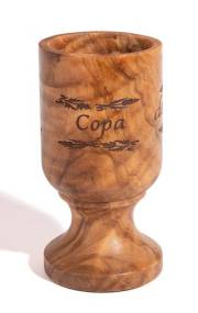 Span-Communion-Wine Cup Of The New Covenant-Olivewood (Copa De Comunion) (#44151) | SHOPtheWORD