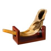 Shofar Holder-Wood For Size B & Up Ram Horns (#1215) | SHOPtheWORD