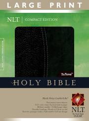 NLT Compact Edition Bible/Large Print-Black/Onyx TuTone | SHOPtheWORD