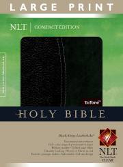 NLT Compact Edition Bible/Large Print-Black/Onyx TuTone Indexed | SHOPtheWORD