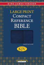 KJV Large Print Compact Reference Bible-Blue Flexisoft w/Magnetic Flap (Value Price) | SHOPtheWORD