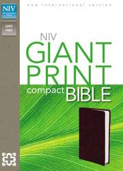 NIV Giant Print Compact Bible-Burgundy Leather-Look | SHOPtheWORD