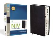 NIV Study Bible-Black Bonded Leather Indexed | SHOPtheWORD
