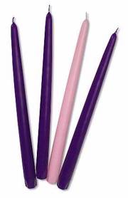 Candle-Advent Refill Tapers-7/8 x 10-3 Purple/1 Pink | SHOPtheWORD