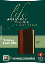 NLT Life Application Study Bible/Large Print-Brown/Tan TuTone Indexed | SHOPtheWORD