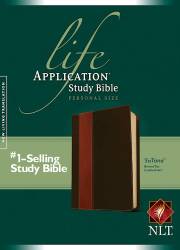 NLT Life Application Study Bible/Personal Size-Brown/Tan TuTone | SHOPtheWORD
