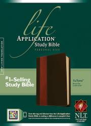 NLT Life Application Study Bible/Personal Size-Brown/Tan TuTone Indexed | SHOPtheWORD