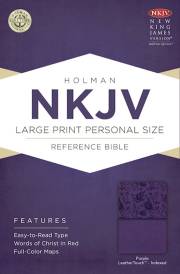 NKJV Large Print Personal Size Reference Bible-Purple LeatherTouch Indexed | SHOPtheWORD