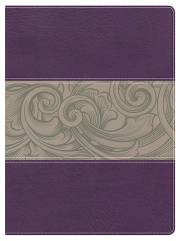 NKJV Holman Study Bible (Full Color)-Eggplant/Tan LeatherTouch Indexed | SHOPtheWORD
