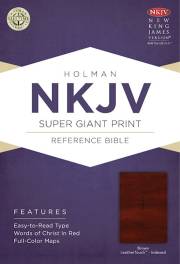 NKJV Super Giant Print Reference Bible-Brown LeatherTouch Indexed | SHOPtheWORD