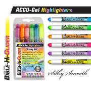Highlighter-Bible-Hi-Glider Accu Gel-Hangable-6 Assorted Colors | SHOPtheWORD