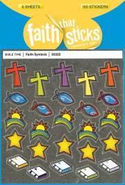 Sticker-Faith Symbols (6 Sheets) (Faith That Sticks) | SHOPtheWORD
