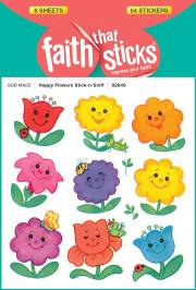 Sticker-Happy Flowers/Stick-N-Sniff (6 Sheets) (Faith That Sticks) | SHOPtheWORD
