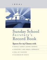 Ideal Sunday School Secretary Record Book (New Cover) | SHOPtheWORD