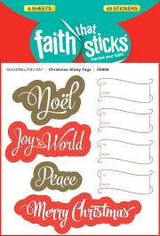 Sticker-Christmas Sticky Tags (6 Sheets) (Faith That Sticks) | SHOPtheWORD