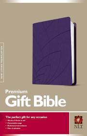NLT Premium Gift Bible-Purple Petals LeatherLike | SHOPtheWORD