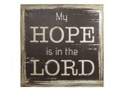 Wall Decor-Stretched Canvas-My Hope Is In The Lord-Linen (12 x 12) | SHOPtheWORD