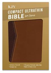 KJV Compact Ultrathin Bible For Teens-Walnut LeatherTouch | SHOPtheWORD