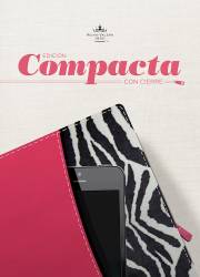 Span-RVR 1960 Compact Large Print Edition (Biblia Compacta Letra Grande)-Pink/Zebra LeatherTouch w/Zipper | SHOPtheWORD