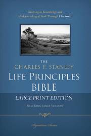 NKJV Charles Stanley Life Principles Bible/Large Print-Hardcover | SHOPtheWORD