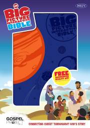NKJV Big Picture Interactive Bible-Blue/Orange Creation LeatherTouch | SHOPtheWORD