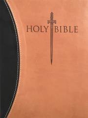 KJVER Thinline Bible/Personal Size-Black/Tan Ultrasoft Indexed | SHOPtheWORD