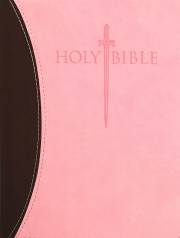KJVER Thinline Bible/Personal Size-Chocolate/Pink Ultrasoft Indexed | SHOPtheWORD