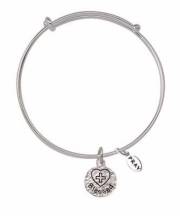Bracelet-Pray Kids Bangle-Blessed (Silver-Plated) | SHOPtheWORD