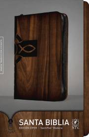 Span-NTV Bible (Santa Biblia Edicion Ziper)-Wood Color LeatherLike W/Zipper | SHOPtheWORD