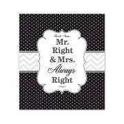 Recipe Binder-Mr & Mrs Always Right-White On Black (8 x 9) | SHOPtheWORD