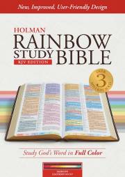 KJV Holman Rainbow Study Bible-Maroon LeatherTouch Indexed | SHOPtheWORD