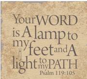 Plaque-I Believe-Psalm 119:105 (4" Square) | SHOPtheWORD