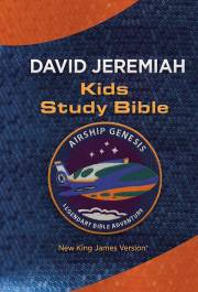 NKJV Airship Genesis Kids Study Bible (David Jeremiah)-Navy LeatherSoft | SHOPtheWORD