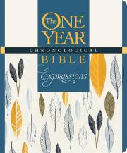 NLT The One Year Chronological Bible Creative Expressions-Deluxe Blue Hardcover | SHOPtheWORD