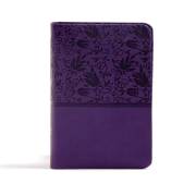 CSB Large Print Compact Reference Bible-Purple LeatherTouch | SHOPtheWORD