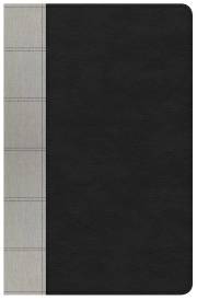 NKJV Large Print Personal Size Reference Bible-Black/Gray Deluxe LeatherTouch Indexed | SHOPtheWORD