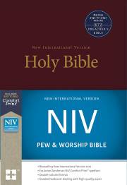 NIV Pew And Worship Bible-Burgundy Hardcover | SHOPtheWORD