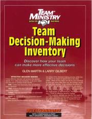 Team Decision-Making Inventory (Pack Of 100) by Martin/Gilbert | SHOPtheWORD