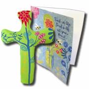 Cross-Comforting Clay w/Greeting Card-Multiple Blessings-Green (5.5") | SHOPtheWORD