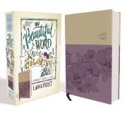 NIV Beautiful Word Coloring Bible/Large Print-Purple/Tan Leathersoft | SHOPtheWORD