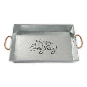 Serving Tray-Happy Everything-Metal w/Rope Handles (17" x 12") | SHOPtheWORD