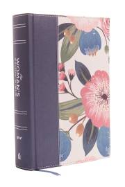 NIV Woman's Study Bible (Full-Color)-Blue/Floral Cloth Over Board | SHOPtheWORD