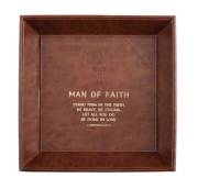 Tabletop Tray-Man Of Faith (1 Corinthians 16:13) (8.5 x 8.5) | SHOPtheWORD