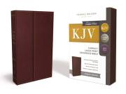 KJV Compact Large Print Reference Bible (Comfort Print)-Burgundy Leatherflex Snap-Flap | SHOPtheWORD