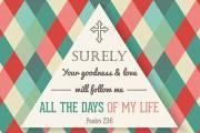 Cards-Pass It On-Surely Goodness & Love (3" x 2") (Pack Of 25) | SHOPtheWORD