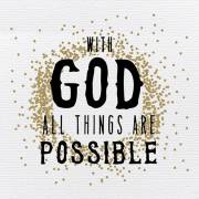 Plaque-Tabletop-With God All Things Are Possible (4" x 4") | SHOPtheWORD