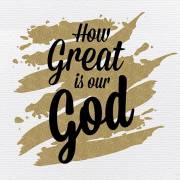 Plaque-Tabletop-Great Is God (4" x 4") | SHOPtheWORD