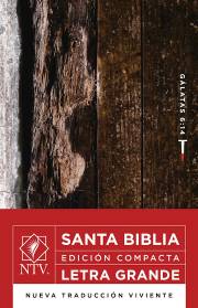 Span-NTV Compact Large Print Bible (Gal 6:14) (Edicion Compacta Letra Grande)-Wood Design LeatherLike | SHOPtheWORD