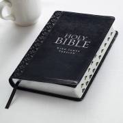 KJV Deluxe Gift Bible-Black LuxLeather Indexed | SHOPtheWORD